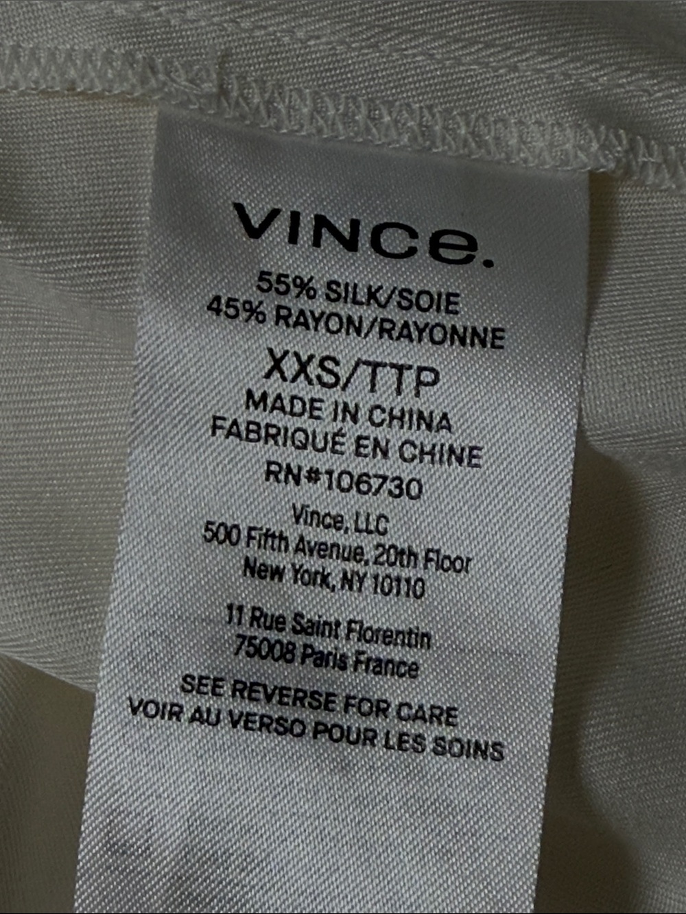 Vince Cream Short-Sleeve Silk-Blend Blouse - Picture 7 of 7